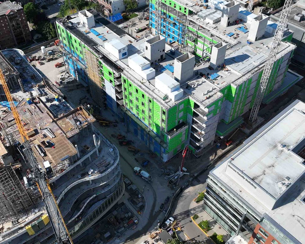 Aerial shot of CAMH redevelopment