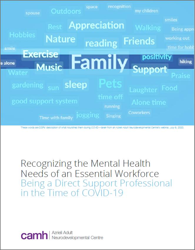 Recognizing the Mental Health Needs of an Essential Workforce: Being a Direct Support Professional in the Time of COVID-19
