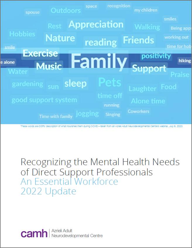 Recognizing the Mental Health Needs of Direct Support Professionals: An Essential Workforce. 2022 Update.
