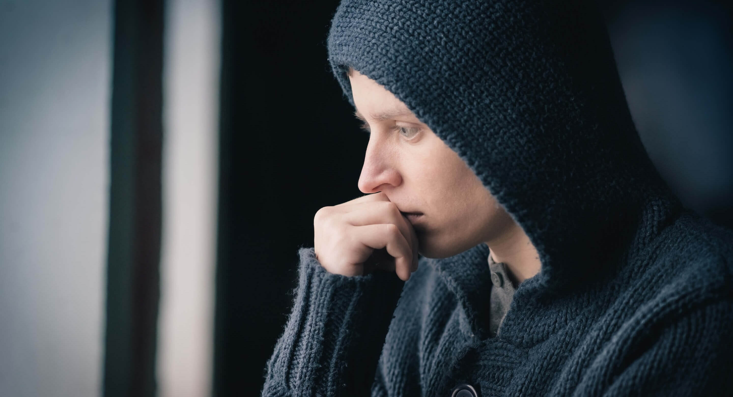 Young man experiencing depression