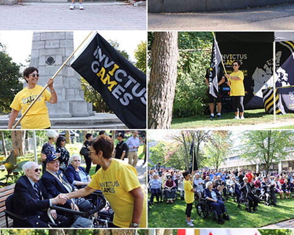Collage of images of people at the Invictus games. 