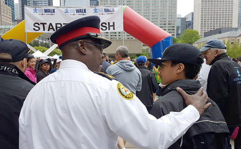 Police chief with son