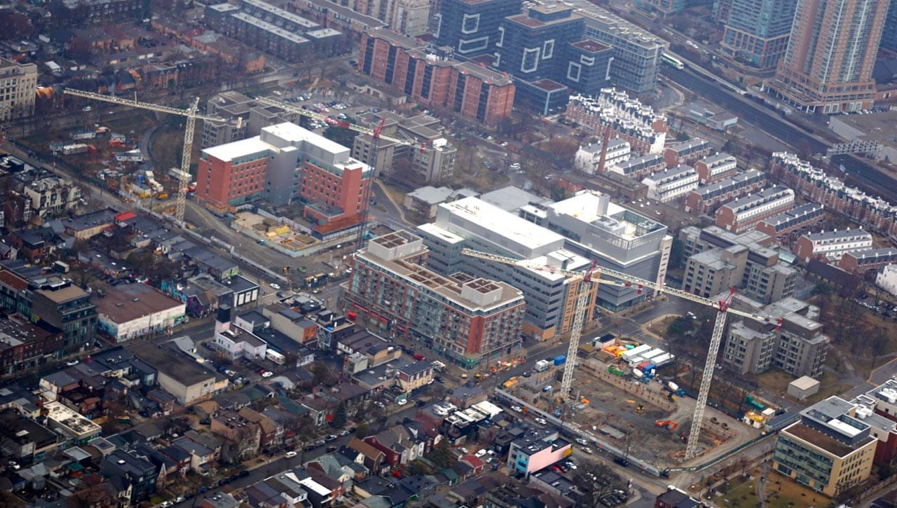 Queen Street Site Redevelopment - Bird's eye view of Phase 1C Construction in May 2018
