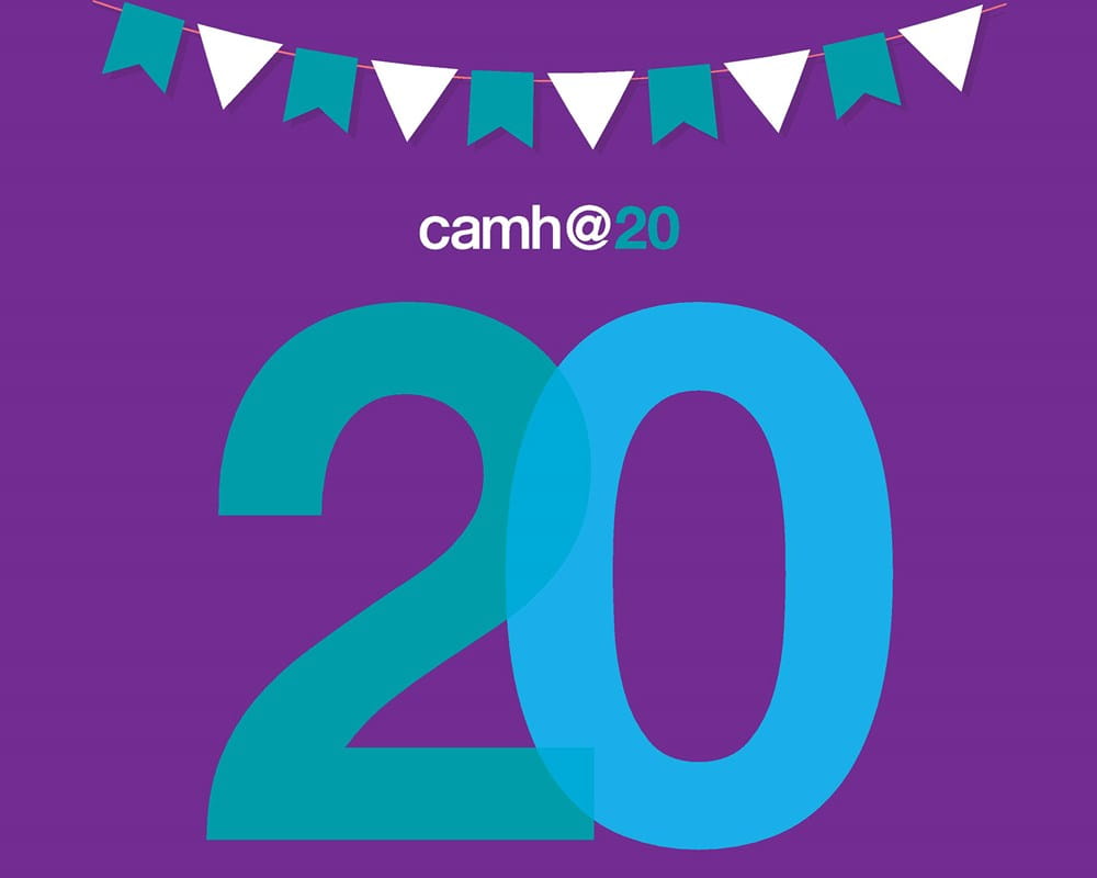 CAMH turns 20 graphic