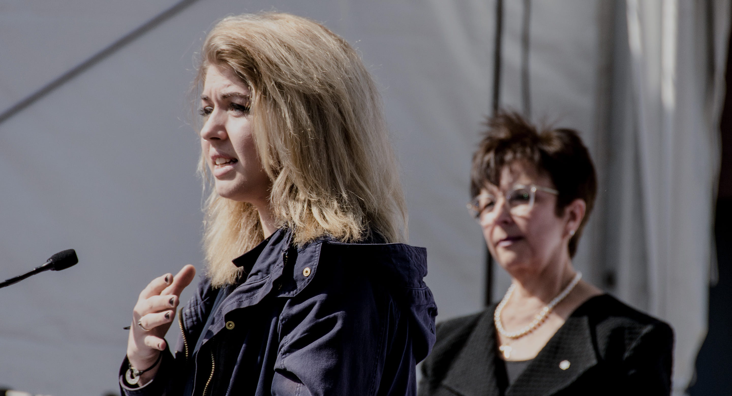 Jessica Rogers speaks during groundbreaking of Phase 1C of CAMH's Queen Street Site Redevelopment Project