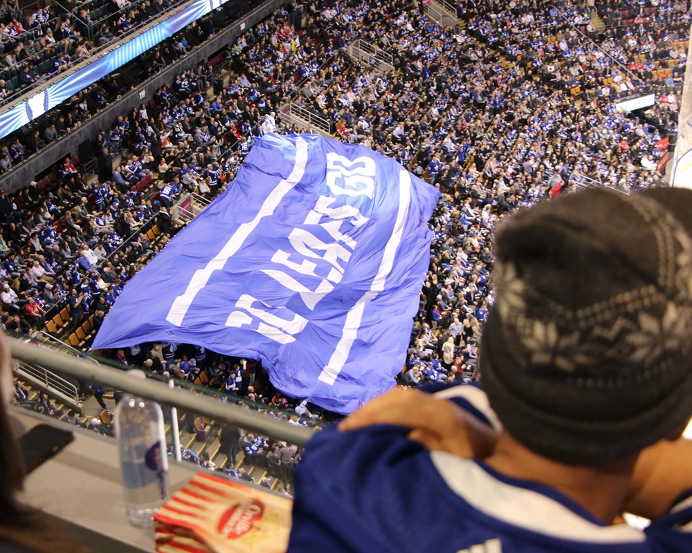 Toronto Maple Leafs fans during hockey game