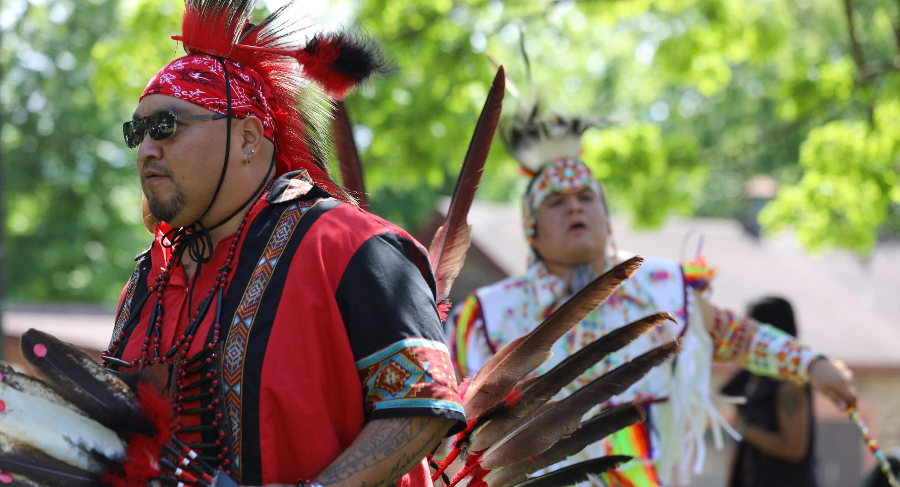 The Pow Wow featured traditional drum groups and dancers