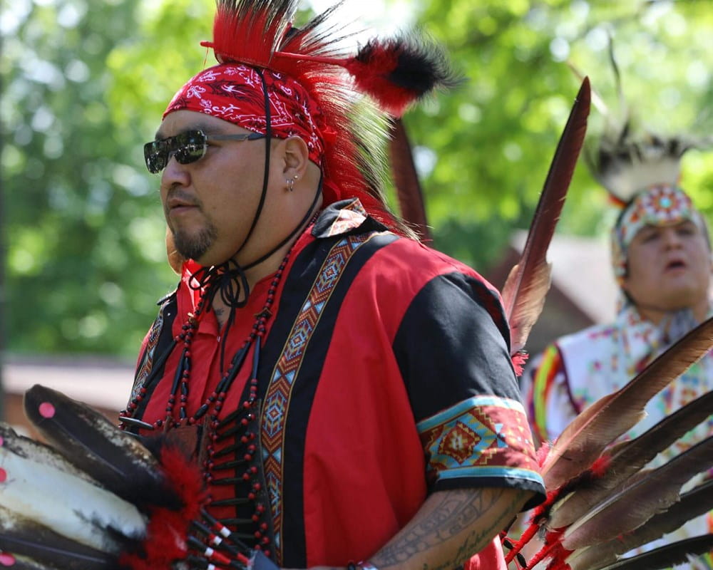 The Pow Wow featured traditional drum groups and dancers