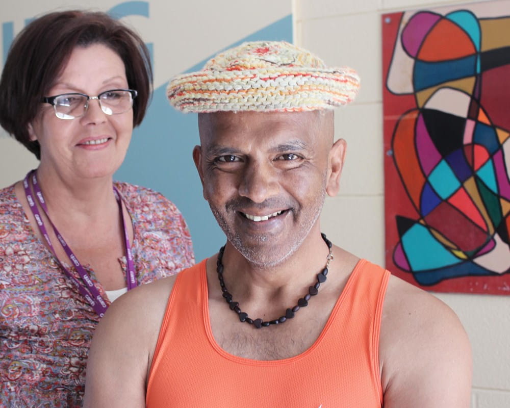 Peer Support Worker Debora McDonagh and CAMH client Rodney Silva