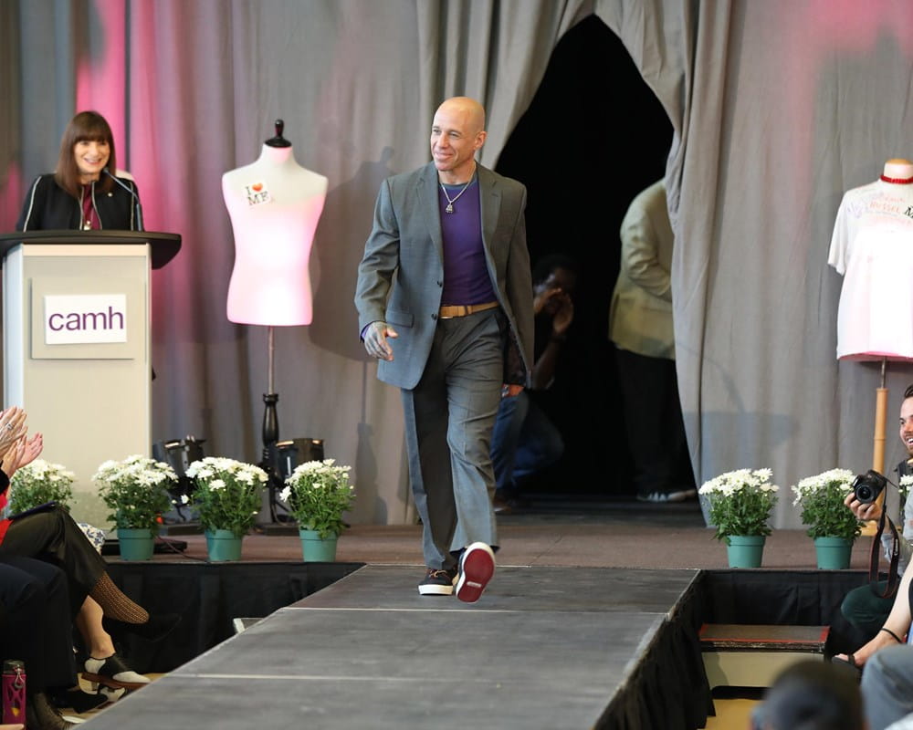 Theo Garfinkle at the Suits Me Fine Fashion Show 2018