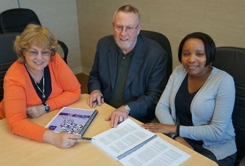 (L to R): Anca Ialomiteanu, Dr. Robert Mann and Dr. Hayley Hamilton