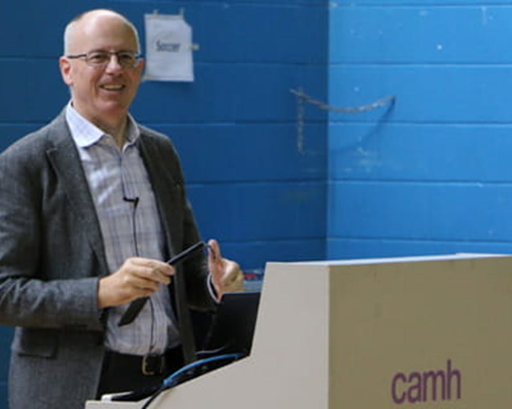 Professor Len Bowers spoke about Safewards at a fall 2015 session hosted by CAMH. 