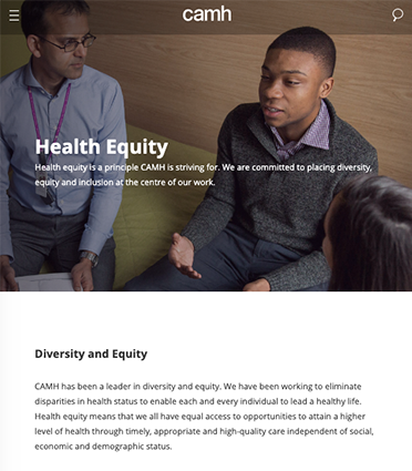 CAMH Health Equity