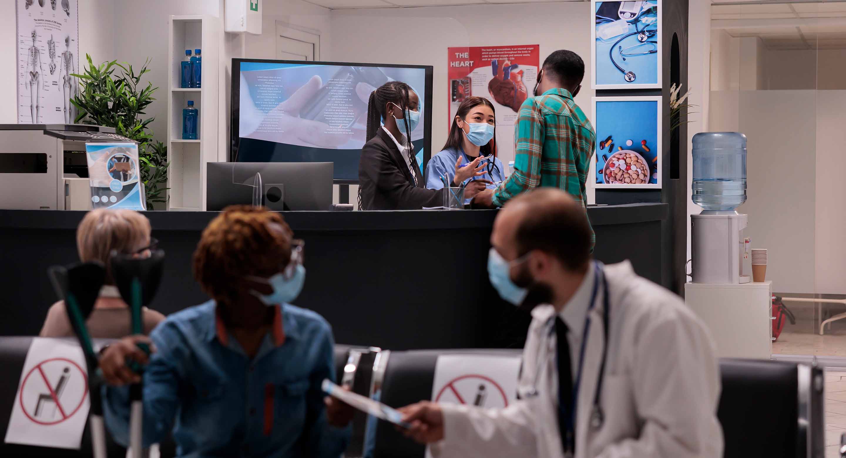 Busy hospital emergency department