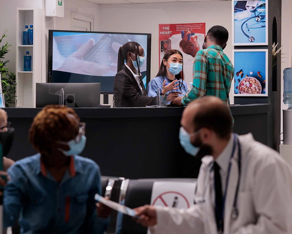 Busy hospital emergency department