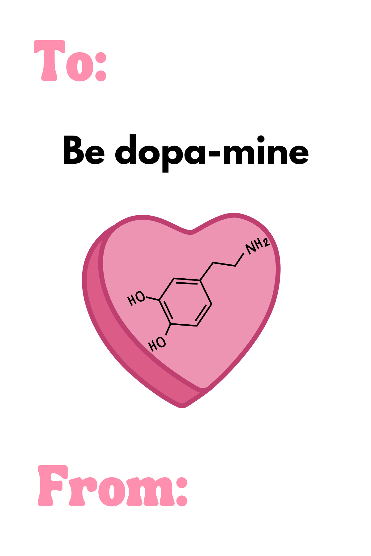 Illustration that says "Be dopa-mine"