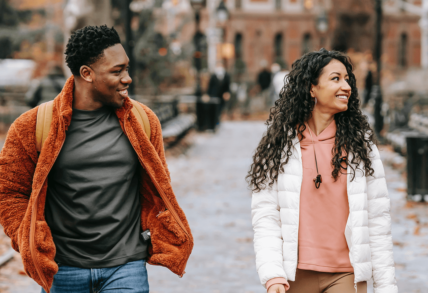 Students walking across campus ed equity