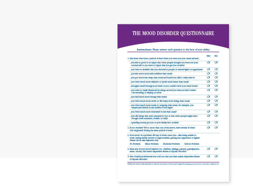 mood disorders questionnaire