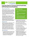 HCARDD Snapshot: Long stay patients in Ontario Mental Health Beds with Developmental Disabilities