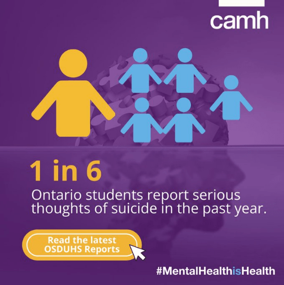 1 in 6 Ontario students report serious thoughts of suicide in the past year