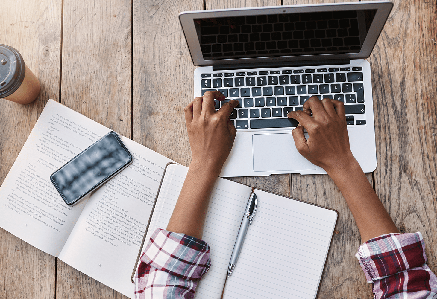 Person typing on a laptop